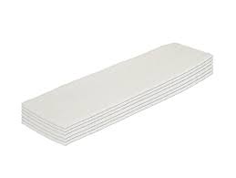 White Microfiber Disposable Floor Mop Pads 19x5 (500/cs)