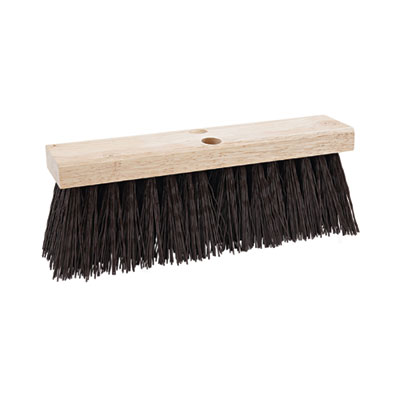ProPower Street Sweep Push Broom 16" Head + 6.25" Stiff Poly Bristles