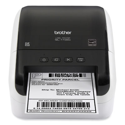 Brother QL1100C Up To 4" Wide Format Label Printer with Wireless Networking